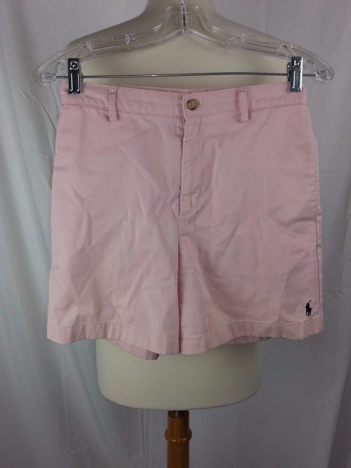 Polo sportiva Ralph Lauren pony pantaloncini ricamati rosa donna taglia 2 28 x 5