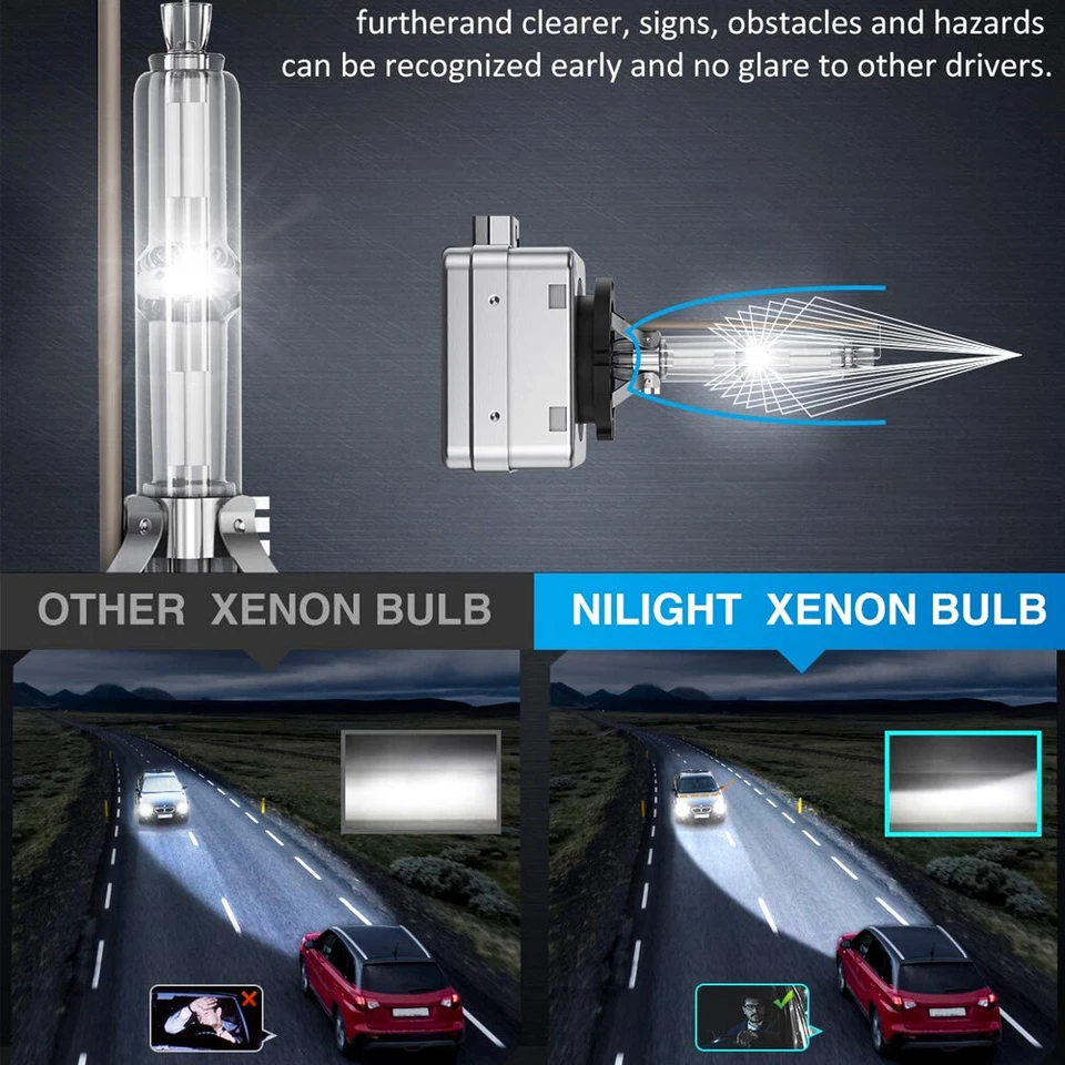 2 Ampoules D1S 35w 8000K 12V HID Xenon Aluminium Phare Pour Alfa Romeo Audi BMW - Photo 3/4
