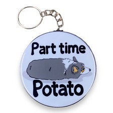 Tricolor Corgi Keychain Funny Herding Dog Cartoon Art Key Ring Gift Accessories