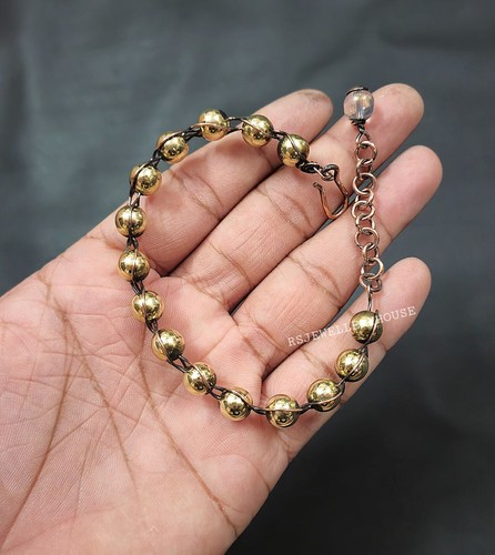 Copper Wire Jewelry Brass Bead Bracelet Handmade Cuff Birthday Gifts - Picture 6 of 7