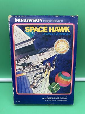 Space Hawk (Intellivision, 1981) w/ Manual & Overlays - Working