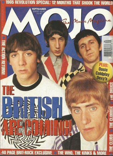 MOJO~SEP 2000 THE WHO/KINKS/THE ACTION/OASIS/COLDPLAY/1965 REV/ 40 PAGE BRITPOP
