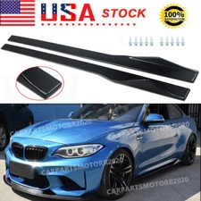 Carbon Look M2 Style Side Skirts Spoiler For BMW F22 F23 M240i M2 F87 2014-2021