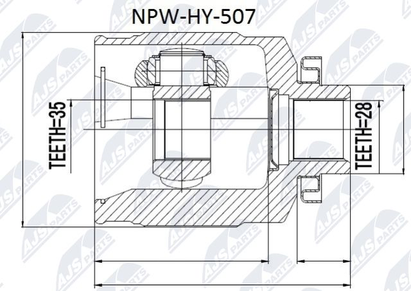 NPW-HY-507 Nty Gelenksatz, Antriebswelle FüR Hyundai,Kia-image