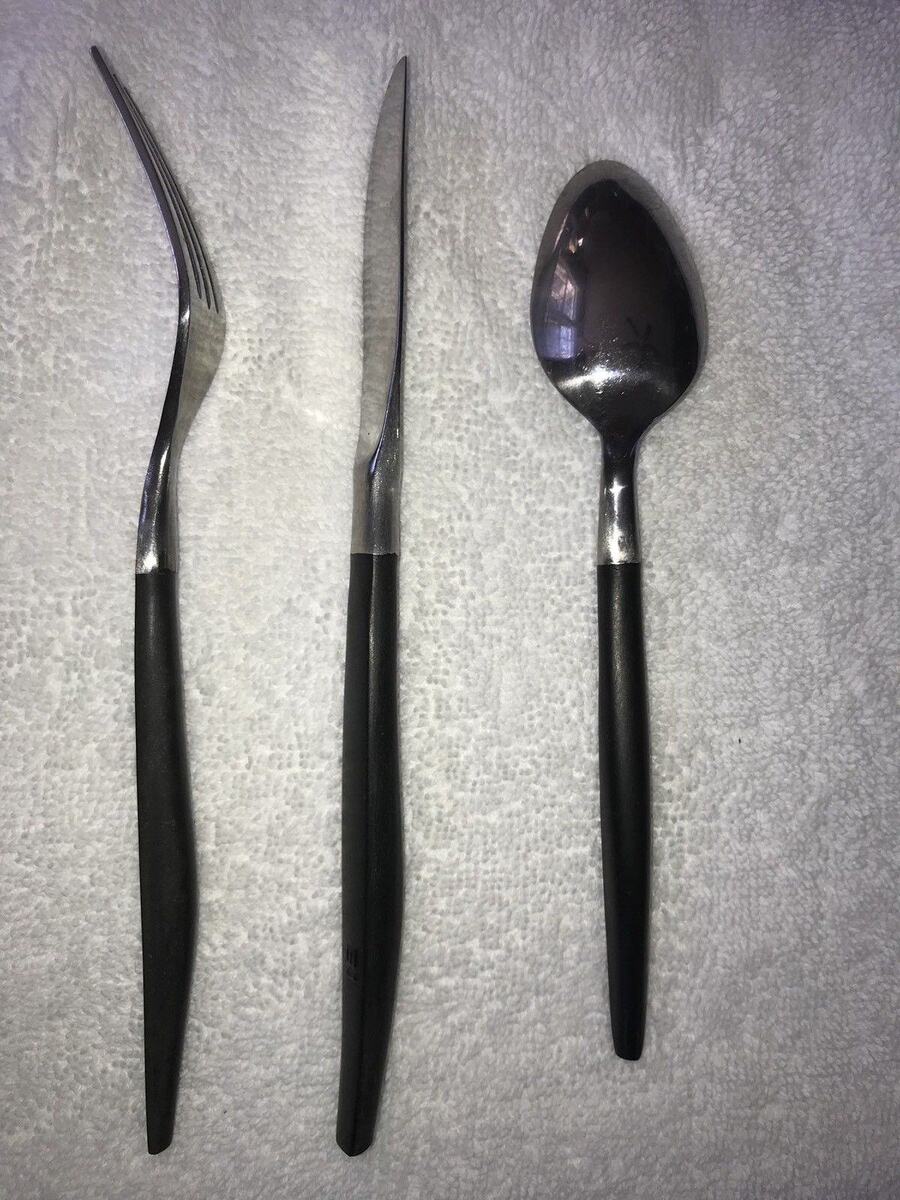 Mid Century Braniff International Airlines Flatware Set Spoon Fork Spread  Knife