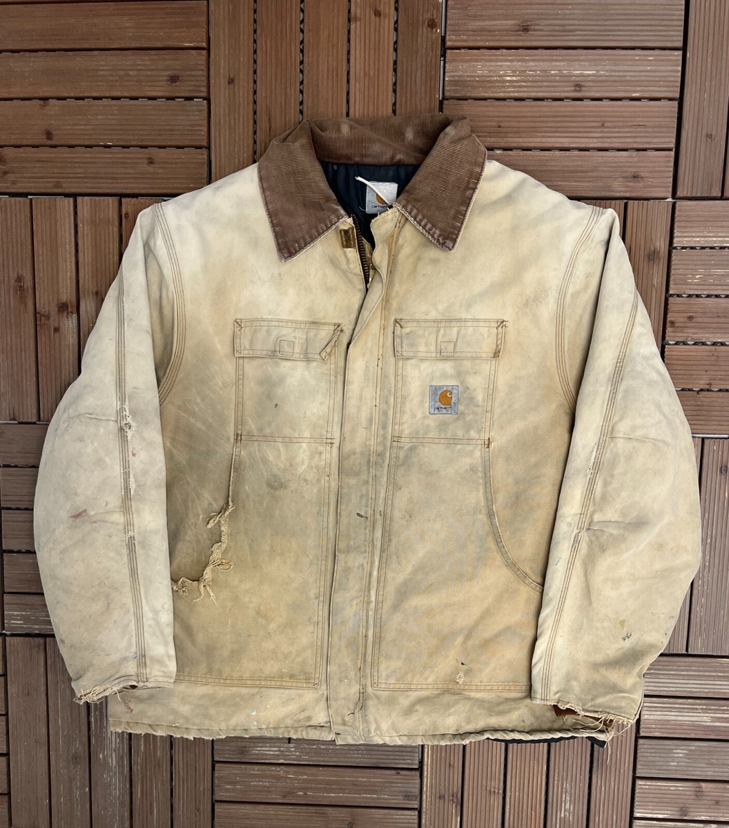 Carhartt Arctic Traditional Vintage Distressed Brown Jacket Size