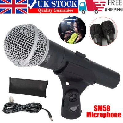 For Shure SM58 Dynamic Vocal Microphone Wired Mic with On/Off Switch With Cable