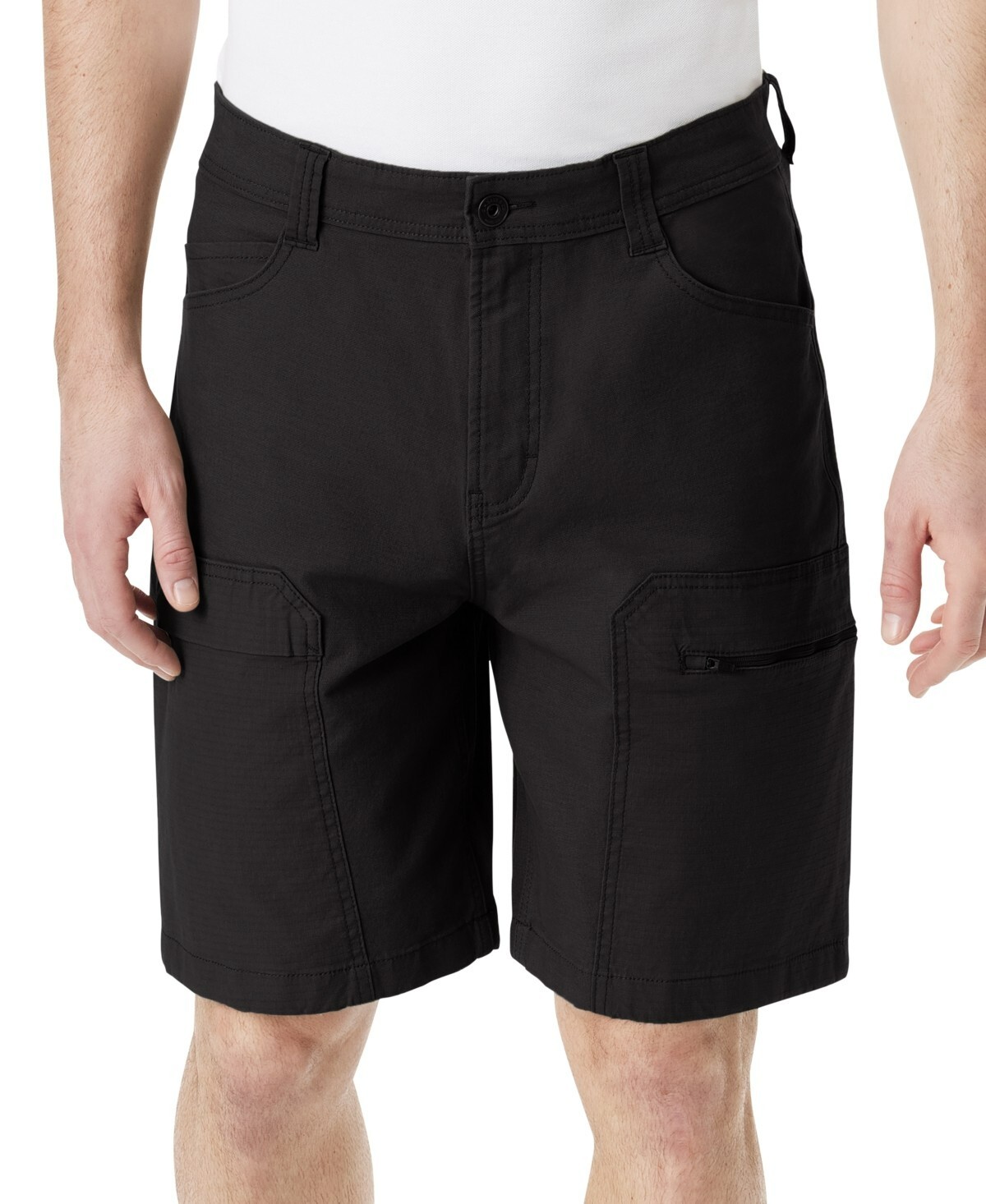 BASS OUTDOOR Worker Cargo 9 Shorts Mens 30 Caviar Zipped Pockets Button Zip 7090₽
