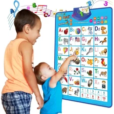 Just Smarty Alphabet Wall Chart for Toddlers 1-3 | ABCs & 123s Kids Learning Toy