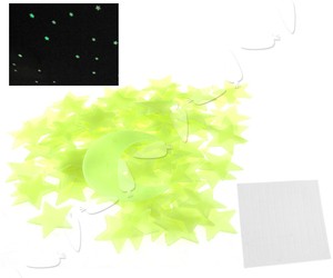 100 Glow In The Dark Stars And 1 Moon Plastic Stickers Ceilings