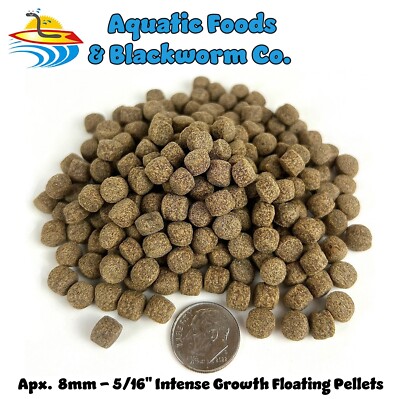22-lbs 8mm Koi & Pond Intense Growth Floating Pellets FREE SHIPPING!