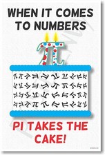 Pi Takes The Cake - NEW Novelty Humor Poster hu248 