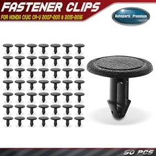 50Pcs 7mm Stem Nylon Front Fender Cowl&Dash Retainer Clips for Honda Civic CR-V