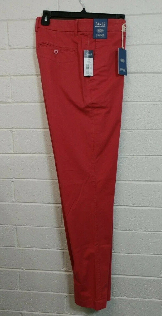 NWT Menu0026#039;s Roundtree u0026amp; Yorke CASUALS PANTS SIZE 36x32 STRAIGHT FIT  STRETCH WAIST | eBay