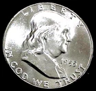 1955 FRANKLIN HALF DOLLAR......ORIGINAL BU......MIN. BID .01 & NO RESERVE!