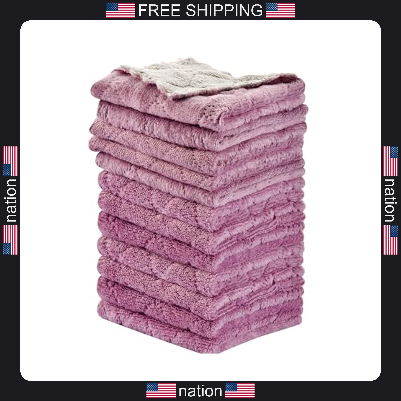 OstWony 12PCS Kitchen Towels Dish Towels, Multipurpose Reusable Dish Cloths,