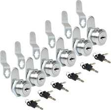 Cabinet Locks, 6 Pcs Keyed Alike 5/8 Inch 16Mm Rv Storage Lock, Cylinder Lock