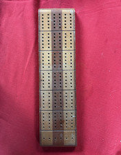 Horn Vintage Cribbage Board C-36 Made in USA w/ Sliding Peg Storage, 2 Pegs