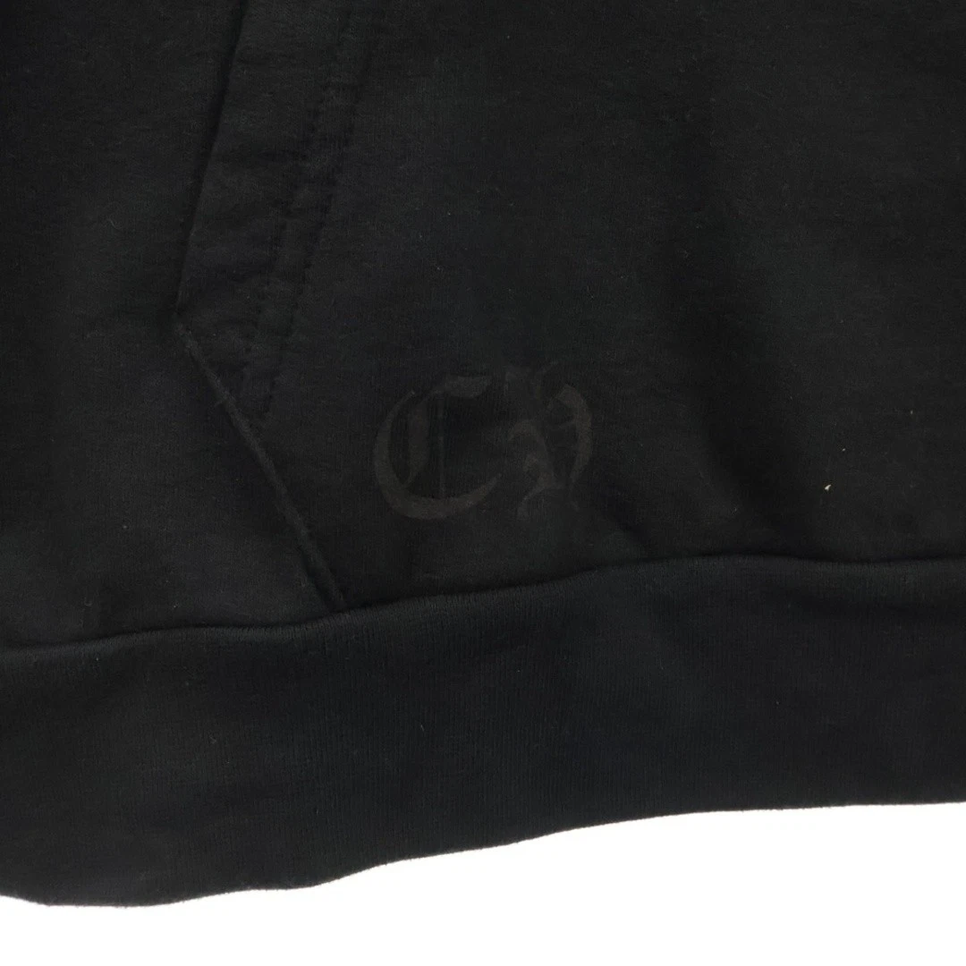 Felpa con cappuccio pullover CHROME HEARTS SWTSHRT PLVR Tokyo ferro di cavallo stampa posteriore nera usata