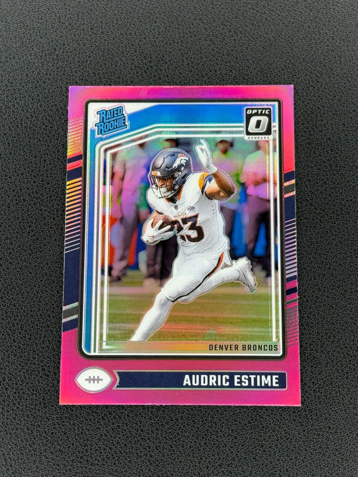 2024 Panini Donruss Optic - AUDRIC ESTIME #206 - Pink Holo RC Rookie Broncos