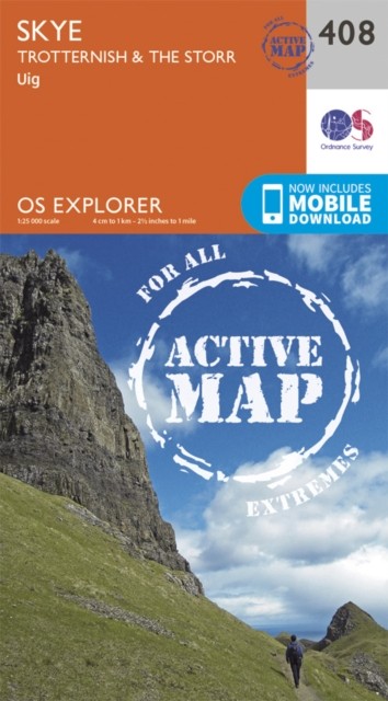 Skye – Trotternish and the Storr Map | Weatherproof | Uig | Ordnance Survey | OS Explorer Active Map 408 | Scotland | Walks | Hiking | Maps | Adventure - Image 2