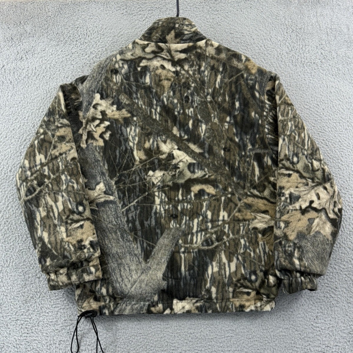 Vintage Game Winner Jacket Men's Small Mossy Oak Camo Fleece 90s