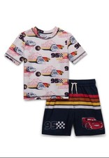 Disney Pixar Cars Lightning McQueen 2T Bathing Suit With Rash Guard New With Tag