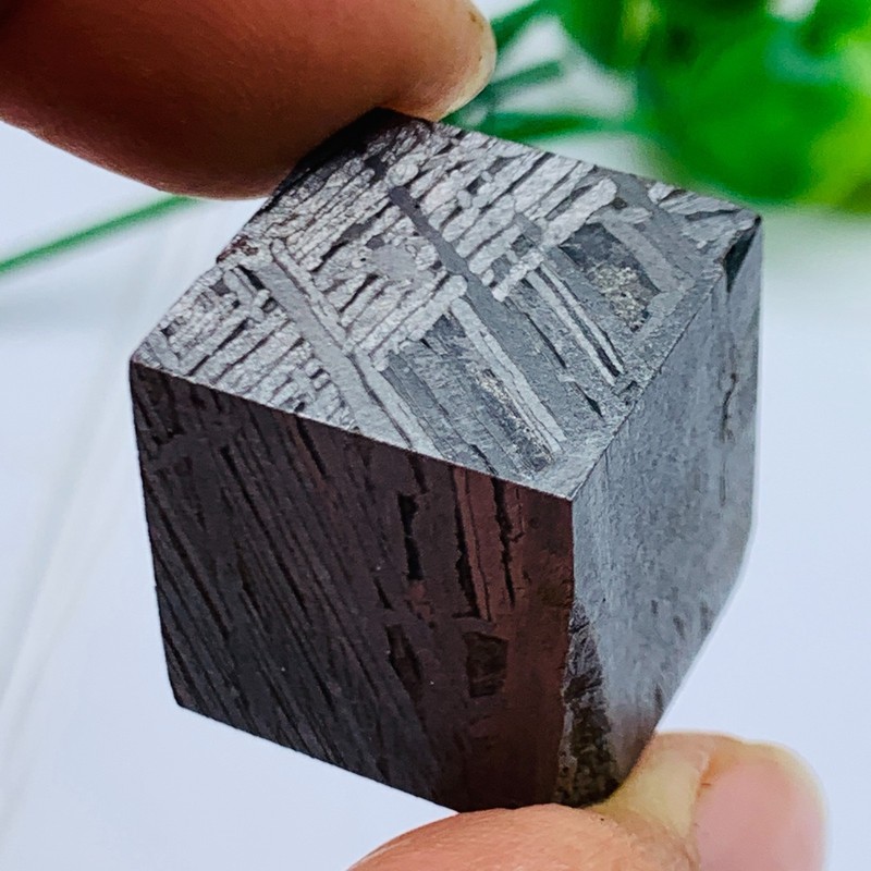 Aletai Iron Meteorite Cube Altay iron meteorite Cube etched pattern 63g20mm