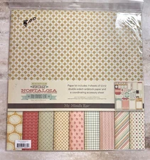 My Mind’s Eye *VINTAGE NOSTALGIA* 12x12 Paper Collection Kit 10-PC COMPLETE