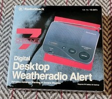 NOS VTG Radio Shack 7 Channel Digital Desktop Weather Radio Alert 12-247B NIB