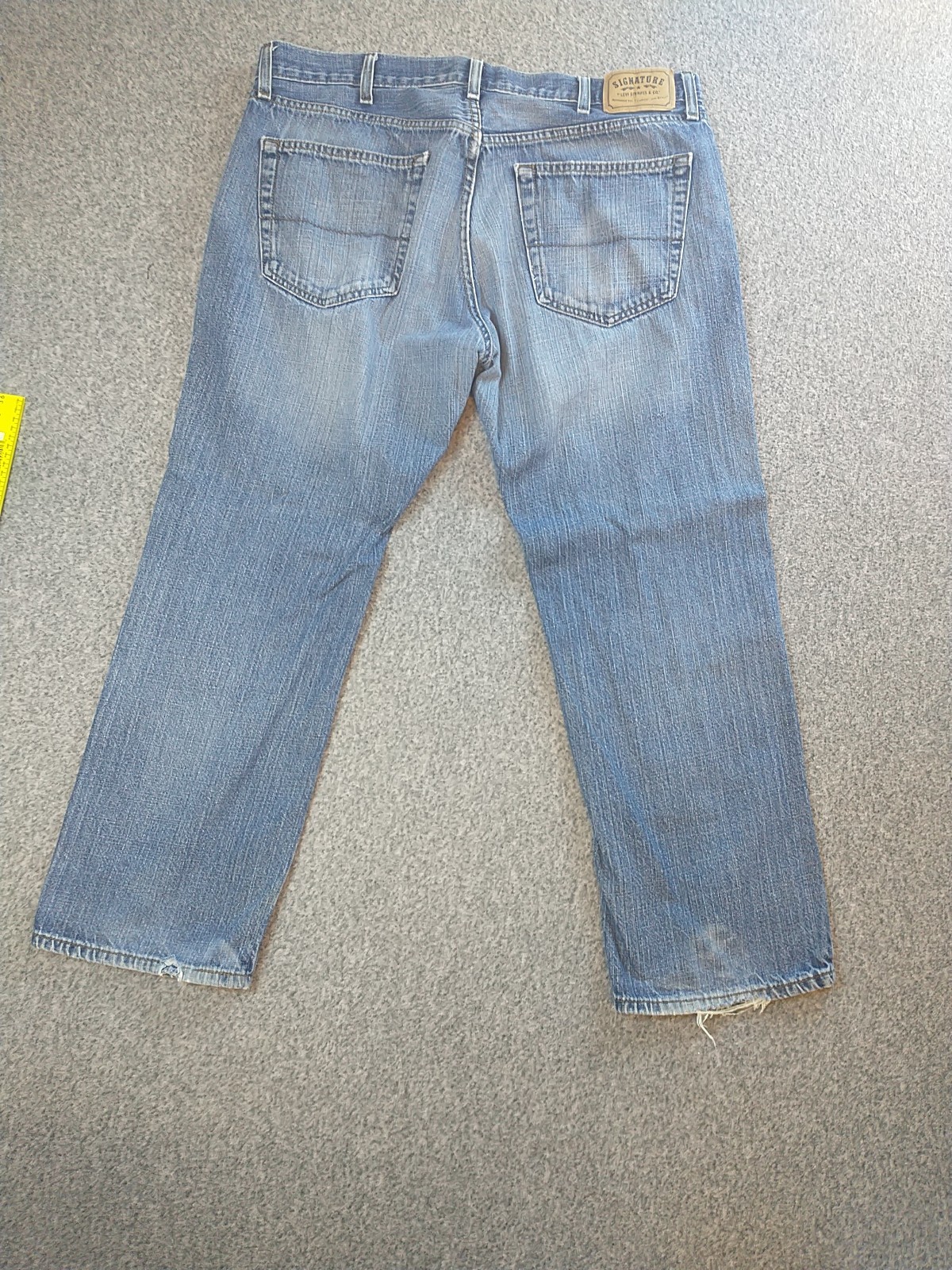 Signature by Levi Strauss & Co Men's Jeans 36x27 Regular Straight Fit Denim Work