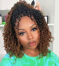 8 Inch Yanky Twist Crochet Hair Pre-looped 8 Packs Yankee Twist Hair Brown Se...
