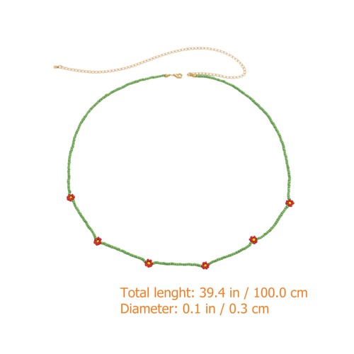 4 Count Blumen-Taillenkette Fräulein Damen Perle Körperkette Schmuck - Bild 3 von 12