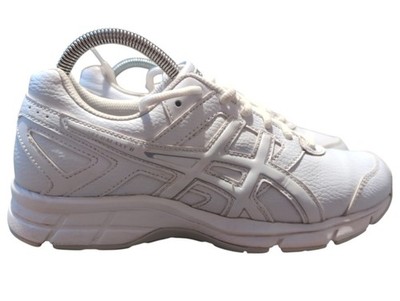HERREN ASICS GEL GALAXY 8 RUN SPORTSCHUHE GRÖSSE UK 4 dreifach weiß 