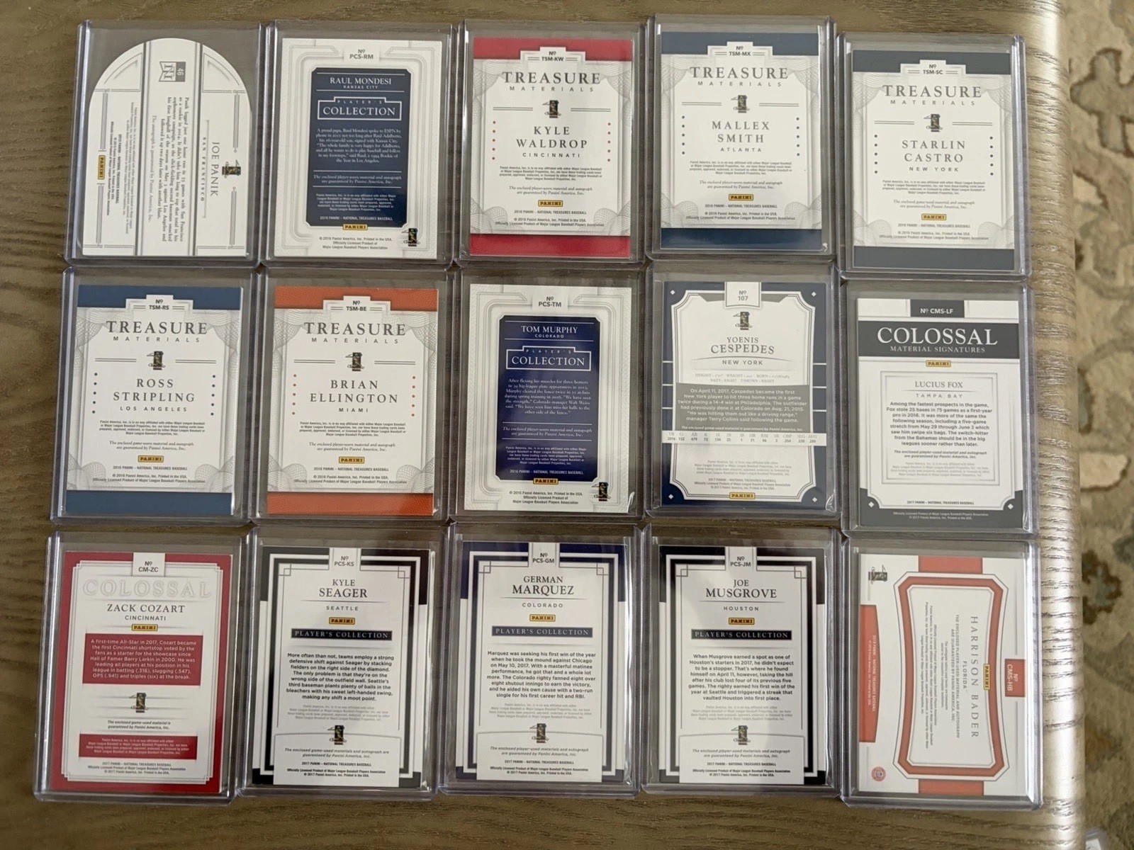 National Treasures Baseball Lot (15) 2015-2018 #/99 GU Auto Relic view 8