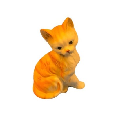Orange Ginger Tabby Kitty Cat Porcelain Figurine Enesco Signature 4.5'' Mom