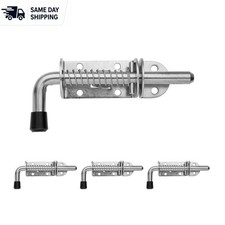 Thickened 2mm Stainless Steel Door Lock Latch - 5 Inch Brushed Finish, 4 Pieces