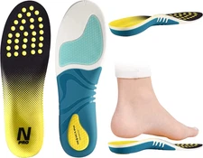 Orthotic Shoe Insoles Inserts Flat Feet High Arch Support Size 7-7.5