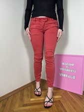 Balmain Paris Biker Jeans Pants Denim Red Low...