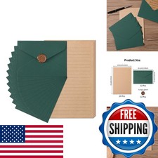 GINCEVHY 48 Pieces Stationery Set Letter Paper Envelopes Green