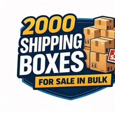 2000 Cardboard Rectangle Lightweight Shipping Boxes Bulk Lot
