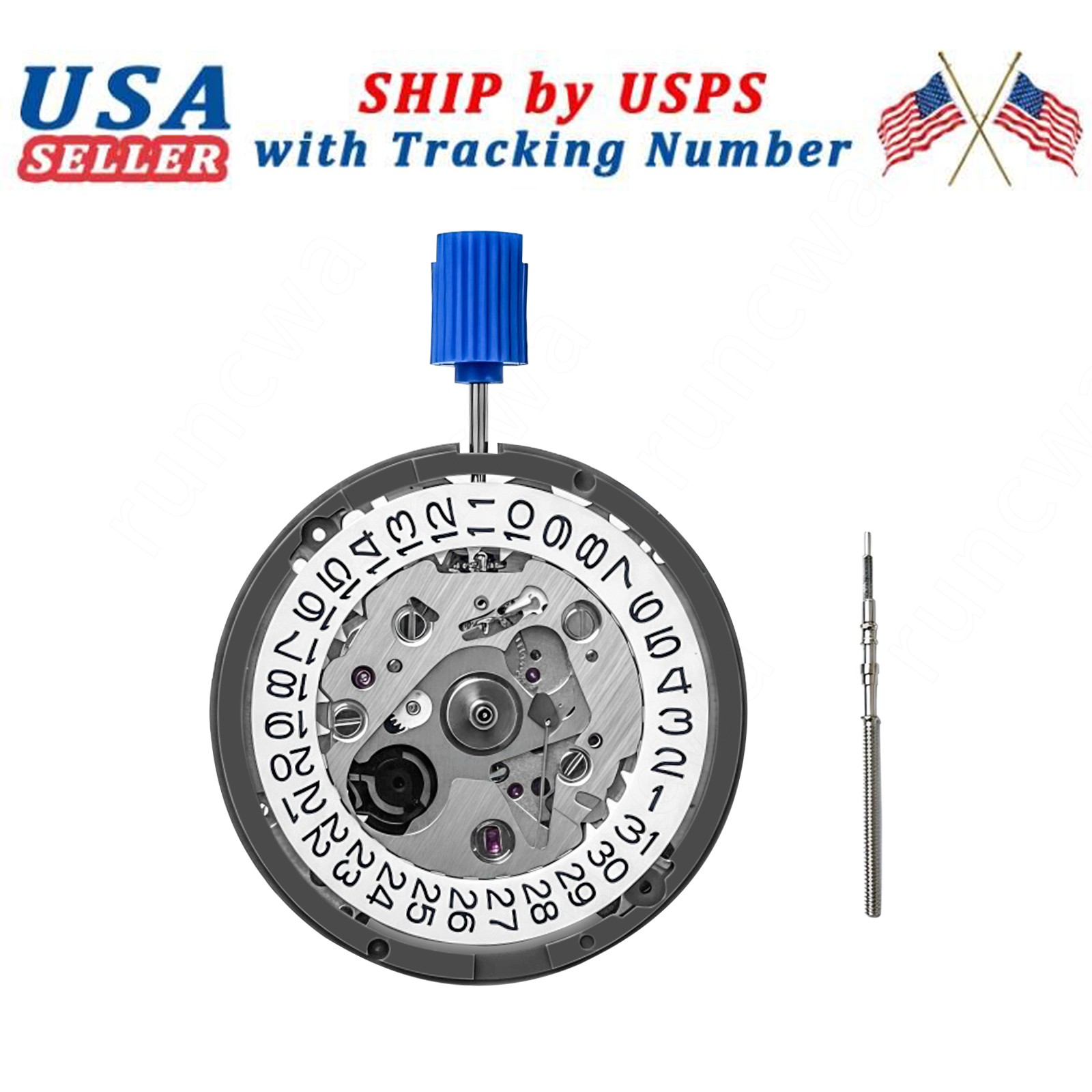 GENUINE For SEIKO SII NH35 NH35A Automatic watch Movement Day at 3 White Date