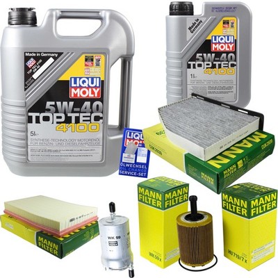 INSPEKTIONSKIT FILTER LIQUI MOLY ÖL 6L 5W-40 für Audi A3 Sportback 8PA 3.2 V6