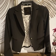 The Limited Black Notch Lapel One-Button Lined Blazer Jacket Women's Size 8