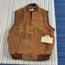 Vintage St. John's Bay Vest Mens Medium Brown Corduroy Rugged Wear Outdoor 80s
