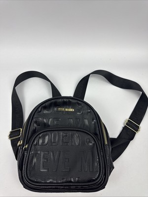 Steve Madden Embossed Mini Backpack, Black | eBay display picture 2
