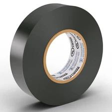 OHLECTRIC Professional Grade Vinyl Electrical Tape (1 Pack) Black - 7 Mil Thi...