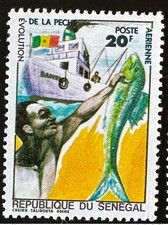 Senegal 1977 Mi. E629 20F Airmail Development of Fisheries RARE
