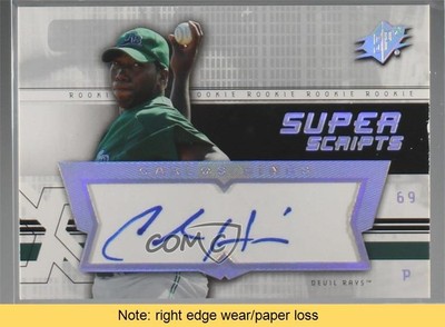 2004 SPx Super Scripts Rookie Auto Carlos Hines #SU-CH Auto READ 8ju
