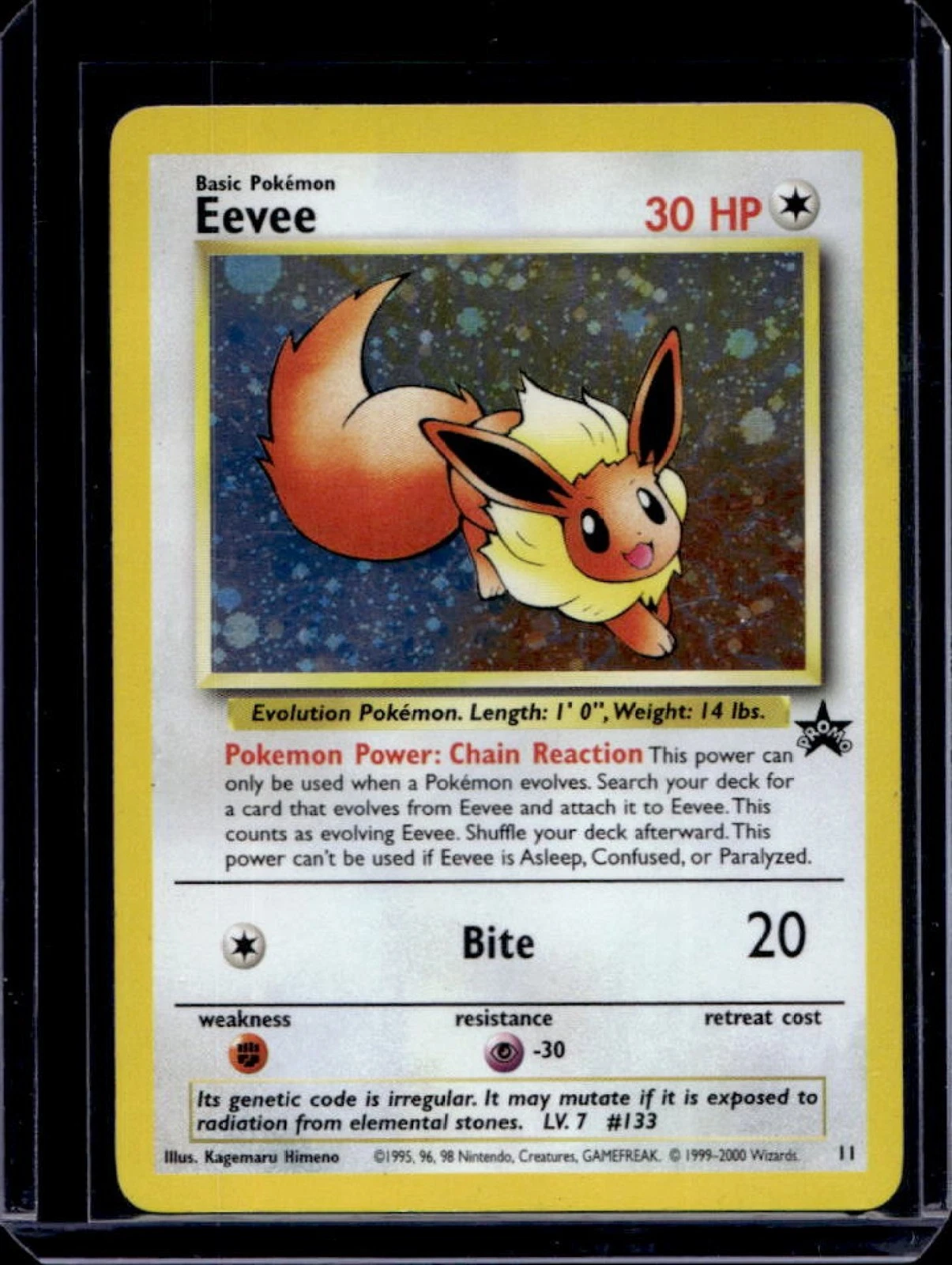 1999 Pokemon Wizards Black Star Promos Eevee #11